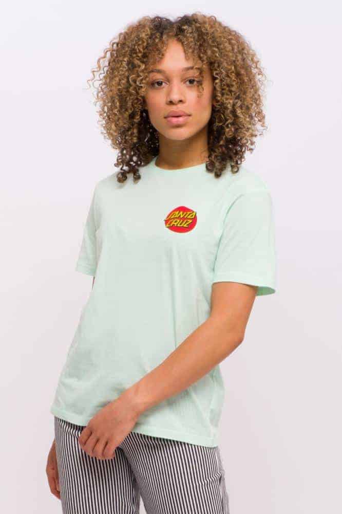 Santa Cruz Women's Classic Dot Pastel Jade T-Shirt - Cruisin City