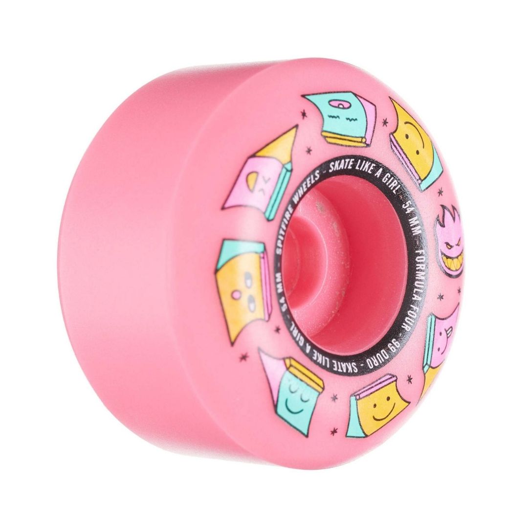 SPITFIRE SKATE A LIKE GIRL 54MM F4/99D SKATEBOARD WHEELS - PINK